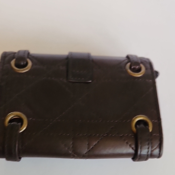 Dior Brown Carnage Quilted Wallet with Bronze Colored Accents - Picture 6 of 16